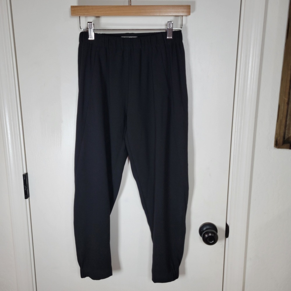 Aritzia Babaton Dexter Japanese Crepe Black High Rise Ankle Pants XS Minimalist